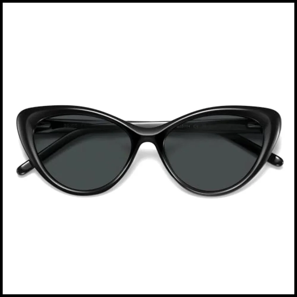 Cat Eye Sunglasses Polarized UV400 Retro Style Lightweight Acetate Frame